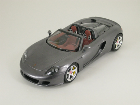 Porsche Carrera model car made by Tamiya; convertible option allows great view of the interior