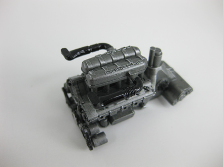 model car engine after dry brushing, part 1